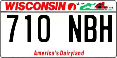 WI license plate 710NBH