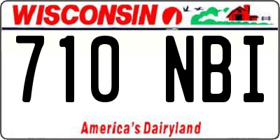 WI license plate 710NBI