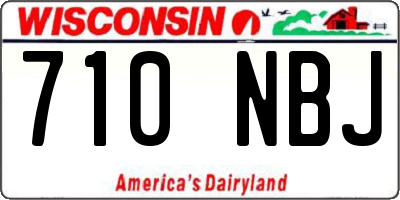 WI license plate 710NBJ