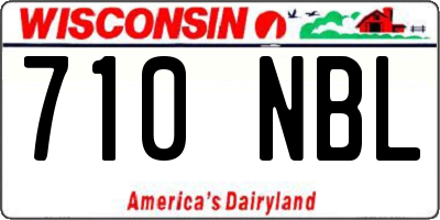 WI license plate 710NBL