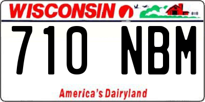 WI license plate 710NBM