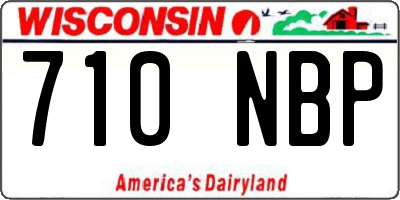WI license plate 710NBP