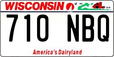 WI license plate 710NBQ