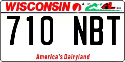 WI license plate 710NBT