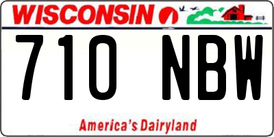 WI license plate 710NBW