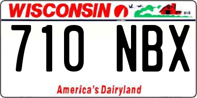 WI license plate 710NBX