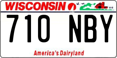 WI license plate 710NBY