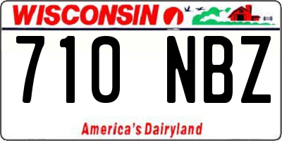 WI license plate 710NBZ
