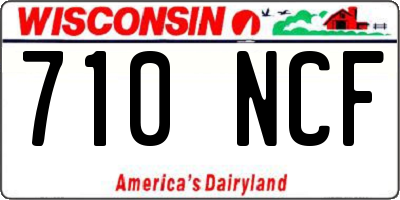 WI license plate 710NCF