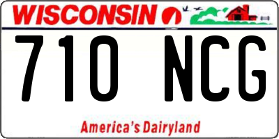 WI license plate 710NCG