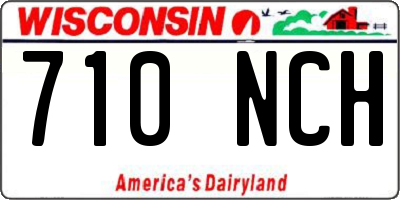 WI license plate 710NCH