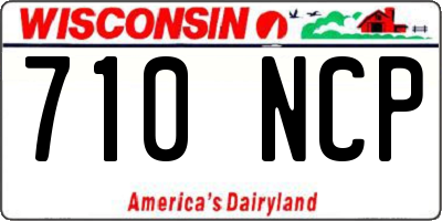 WI license plate 710NCP