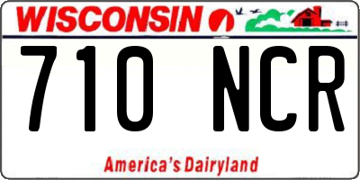 WI license plate 710NCR