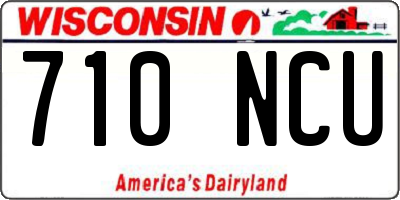 WI license plate 710NCU