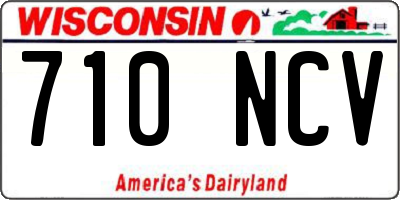 WI license plate 710NCV
