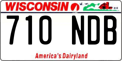 WI license plate 710NDB