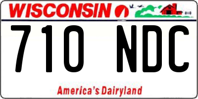 WI license plate 710NDC