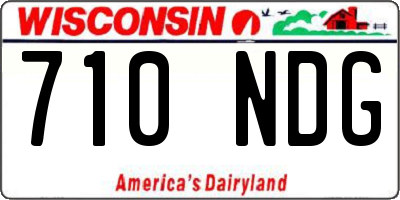 WI license plate 710NDG