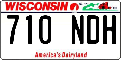 WI license plate 710NDH