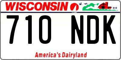 WI license plate 710NDK
