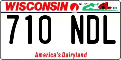 WI license plate 710NDL