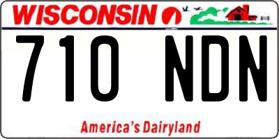 WI license plate 710NDN