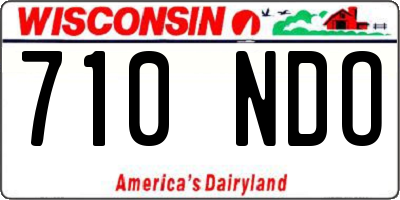 WI license plate 710NDO