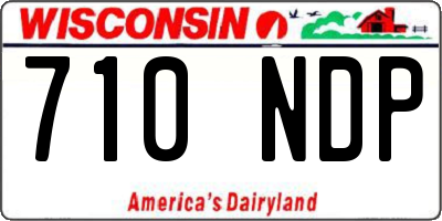 WI license plate 710NDP