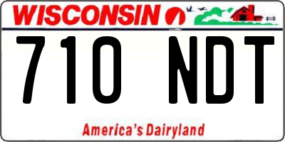WI license plate 710NDT