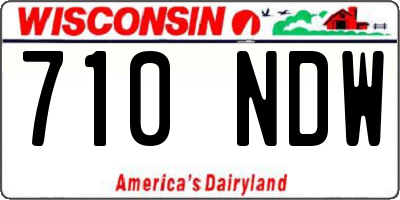 WI license plate 710NDW