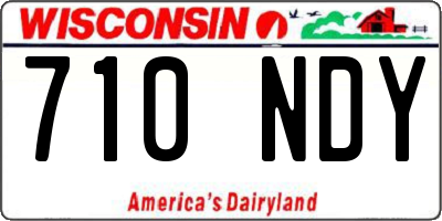 WI license plate 710NDY