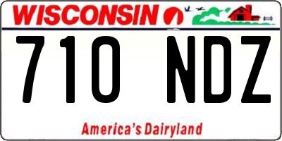 WI license plate 710NDZ