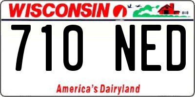 WI license plate 710NED