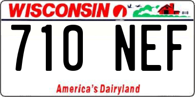 WI license plate 710NEF