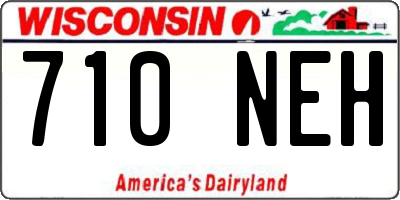 WI license plate 710NEH