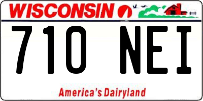 WI license plate 710NEI