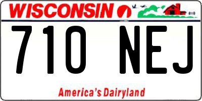 WI license plate 710NEJ