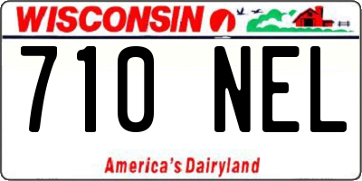 WI license plate 710NEL