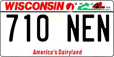 WI license plate 710NEN