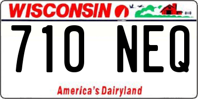 WI license plate 710NEQ