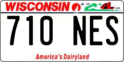 WI license plate 710NES