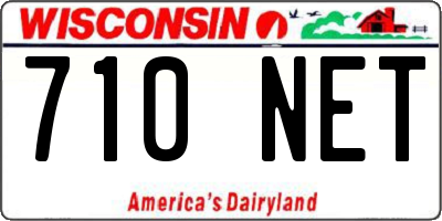 WI license plate 710NET