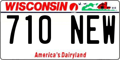 WI license plate 710NEW