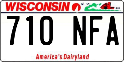 WI license plate 710NFA