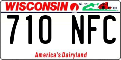 WI license plate 710NFC
