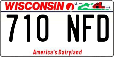 WI license plate 710NFD