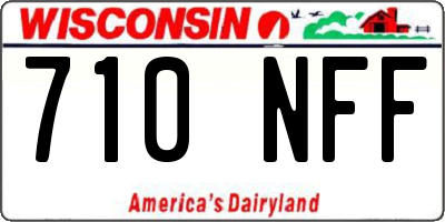 WI license plate 710NFF
