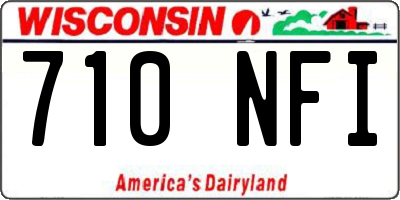 WI license plate 710NFI