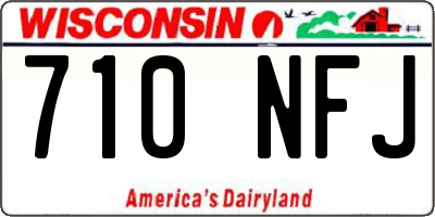 WI license plate 710NFJ