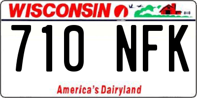 WI license plate 710NFK